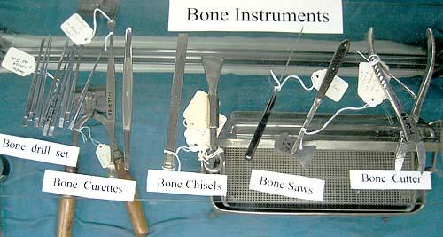 Display of bone instruments